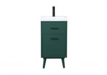  VF41018MGN - 18 Inch Bathroom Vanity in Green