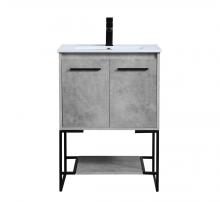  VF42024CG - 24 Inch Single Bathroom Vanity in Concrete Grey