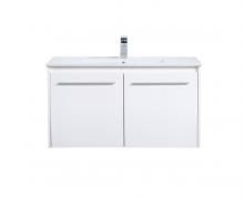  VF44036WH - 36 Inch Single Bathroom Floating Vanity in White