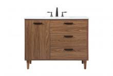  VF47042WB - 42 Inch Single Bathroom Vanity in Walnut Brown