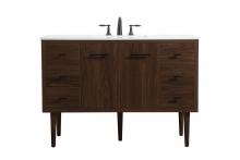  VF48048MWT - 48 Inch Single Bathroom Vanity in Walnut