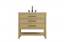  VF60536MHB - 36 inch Single Bathroom Vanity in Honey Brown