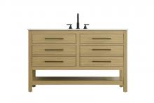  VF60560MHB - 60 inch Single Bathroom Vanity in Honey Brown