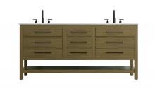  VF60572DMCB - 72 inch Double Bathroom Vanity in Chestnut Brown