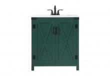  VF90230MGN - 30 Inch Single Bathroom Vanity in Green