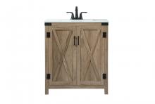  VF90230NT - 30 Inch Single Bathroom Vanity in Natural Oak