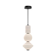  PD530341MBOP - Bijou 8-in Matte Black/Opal Matte Glass LED Pendant