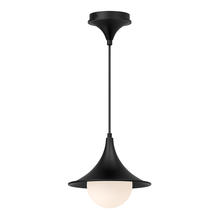  PD525009MBOP - Fuji 9-in Matte Black/Opal Matte Glass 1 Light Pendant