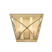  WV309602VB - Lattice Vintage Brass 2 Lights Wall/Vanity