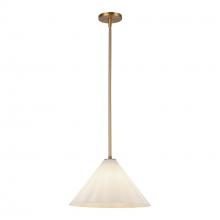 Alora Lighting PD451814AGOP - Serena 14-in Aged Brass/Opal Glass 1 Light Pendant