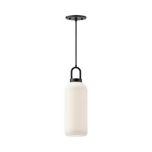  PD401505MBOP - Soji 5-in Matte Black/Opal Matte Glass 1 Light Pendant