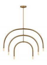 Visual Comfort & Co. Studio Collection DJC1126SB - Hadden Modern 6-Light Indoor Dimmable Large Chandelier