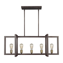 Visual Comfort & Co. Studio Collection F3147/5NWB - Medium Linear Chandelier