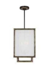 Visual Comfort & Co. Studio Collection TFC1103WDO - Brockway Casual 3-Light Indoor Dimmable Small Lantern Pendant