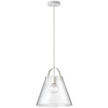  871P-WH - 1LT Incandescent Pendant, MW w/ Clear Glass