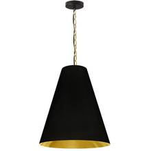  ANA-M-AGB-698 - 1LT Anaya Medium Pendant,  AGB w/ BK/GLD Shade