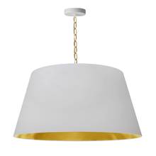  BRY-L-AGB-692 - 1LT Brynn Large Pendant, WHT/GLD Shade, AGB