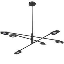  CAR-4030LEDC-MB - 6 Light 6.5W Chandelier, Matte Black