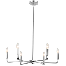  CLT-246-PC - 6 Light Incandescent Chandelier, Polished Chrome