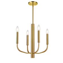  ELN-164C-AGB - 4 Light Incandescent Chandelier, Aged Brass