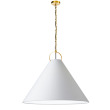  PCN-321P-AGB-790 - 1 Light Incandescent Pendant, Aged Brass with White Shade