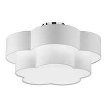  PLX-203FH-PC-WH - 3LT Incan 2-Tier Flush Mount, PC w/ White Shade