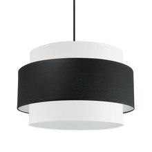  PYA-224C-MB-BW - 4 Light Incandescent Chandelier, Matte Black with Black / White Shade