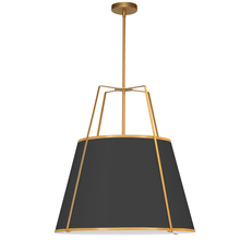  TRA-3P-GLD-BK - 3LT Trapezoid Pendant GLD/BK Shade w/790Diff