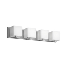  V1233-4W-PC - 4 Light Vanity, Polished Chrome, Frosted White Glass Shade