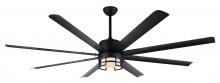  CP72EZR8BK - Ezra 72" Indoor Matte Black Standard Ceiling Fan with Soft White Integrated LED with Remote Incl