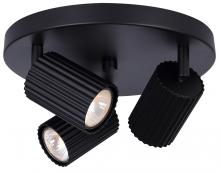  ICW1119A03BK10 - REXTON 3 Light 9.8 in. Ceiling/Wall Matte Black Track Light Kit with Matte Black Metal Shade