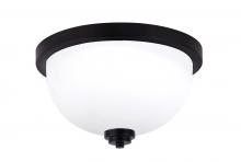  IFM326A13BK-RG - IFM326A13BK-RG, MBK Color, 2 Lt Flush Mount, Flat Opal Glass, 60W Type A, 13inch W x 7inch H