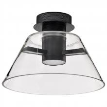 Nuvo 62/2063 - Edmond; 14 Inch LED Semi Flush; Matte Black with Clear Glass
