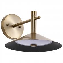 Nuvo 62/2094 - Corrine; 10 Inch LED Wall Sconce; Burnished Brass; 3K/4K/5K CCT Selectable