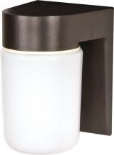  SF77/138 - 1 Light - 8" Utility Wall with White Glass - Bronzotic Finish