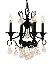  2974 BN - 4-Light Brushed Nickel Liebestraum Mini Chandelier