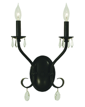  2992 MBLACK - 2-Light Matte Black Liebestraum Sconce