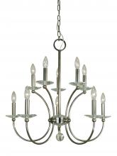  3109 PN - 10-Light Pirouette Dining Chandelier