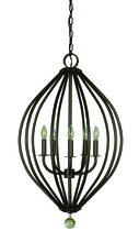  4345 MB - 5-Light Mahogany Bronze Chandelier