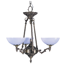  8403 FB - 3-Light French Brass Napoleonic Dinette Chandelier