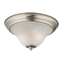  1402FM/20 - Thomas - Kingston 2-Light Flush Mount in Brushed Nickel with White Glass