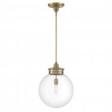  4801-AN-CL - Emma 14'' Wide 1-Light Pendant - Antique Brass