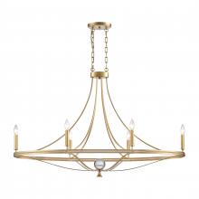  69486/6 - Noura 46.5'' Wide 6-Light Linear Chandelier - Champagne Gold