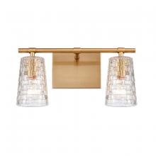  82171/2 - Lightweave 15'' Wide 2-Light Vanity Light - Satin Brass