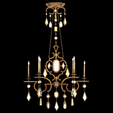  726040-1ST - Encased Gems 50"W Oblong Chandelier